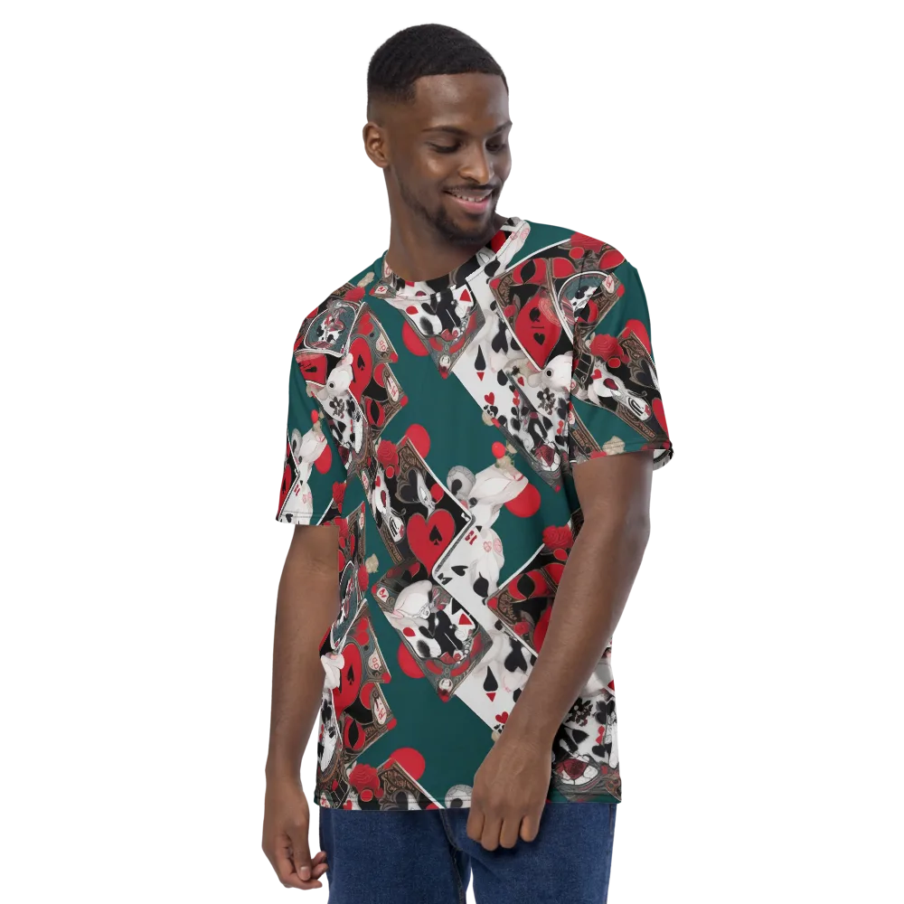 Wonderland Wager on Men's Crew Neck T-Shirt — Left