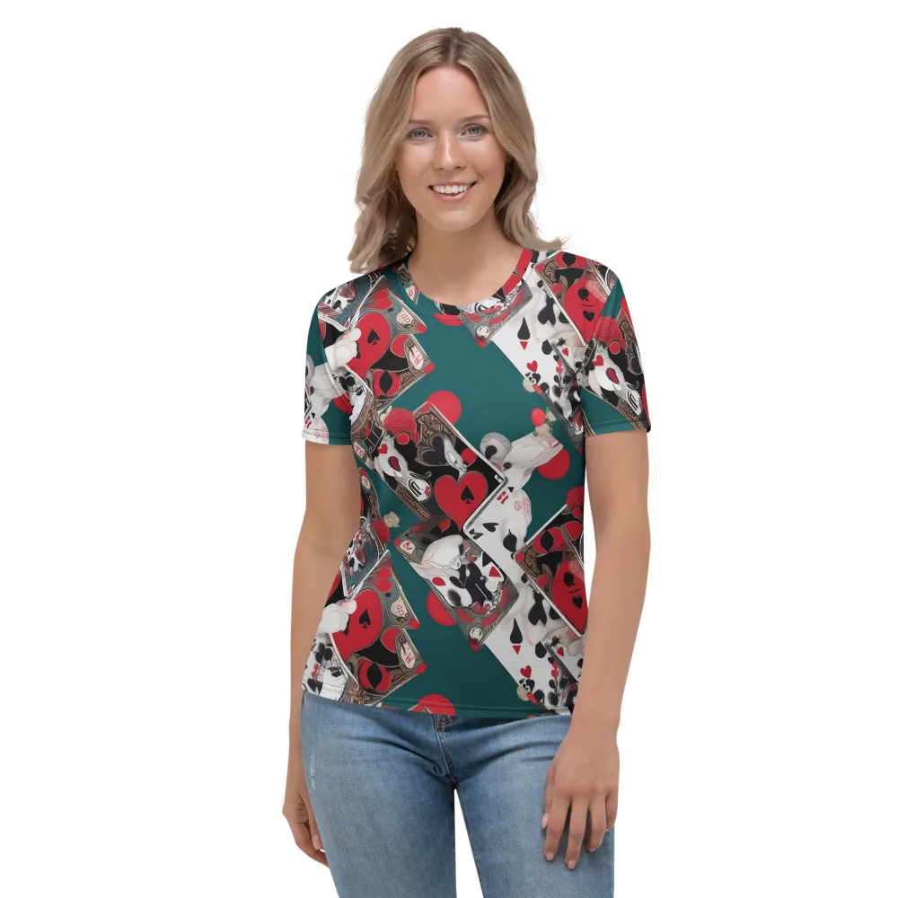 Wonderland Wager on Women's Crew Neck T-Shirt — Front