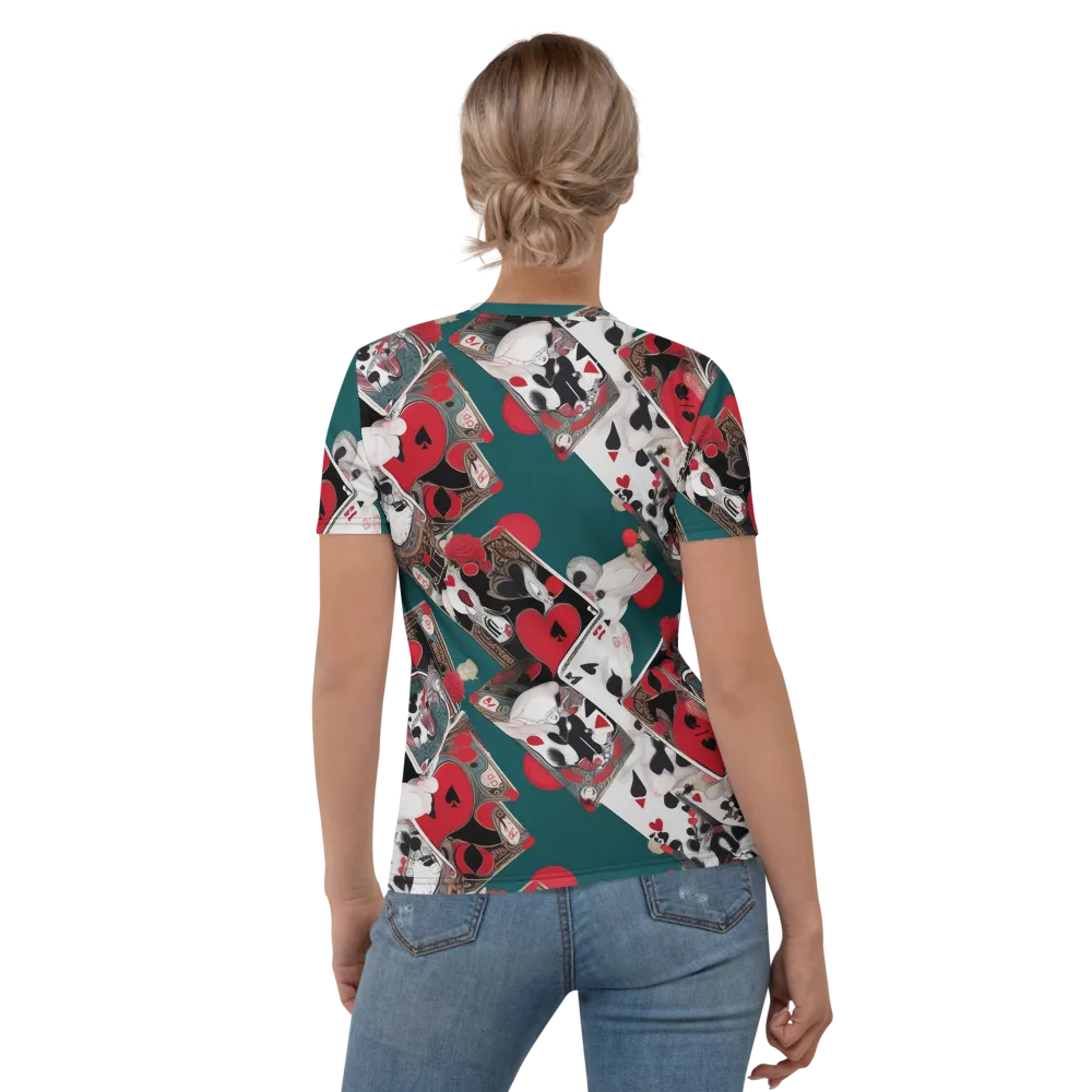 Wonderland Wager on Women's Crew Neck T-Shirt — Back