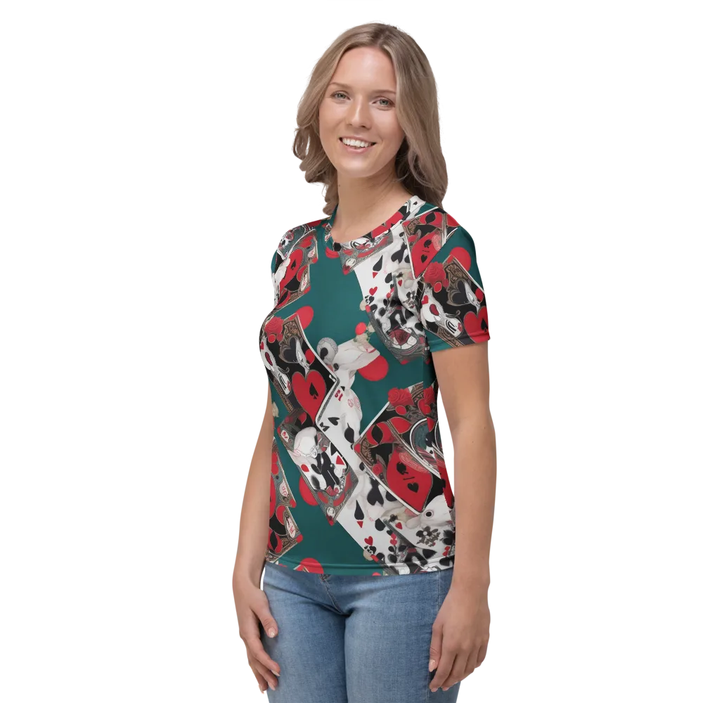 Wonderland Wager on Women's Crew Neck T-Shirt — Left