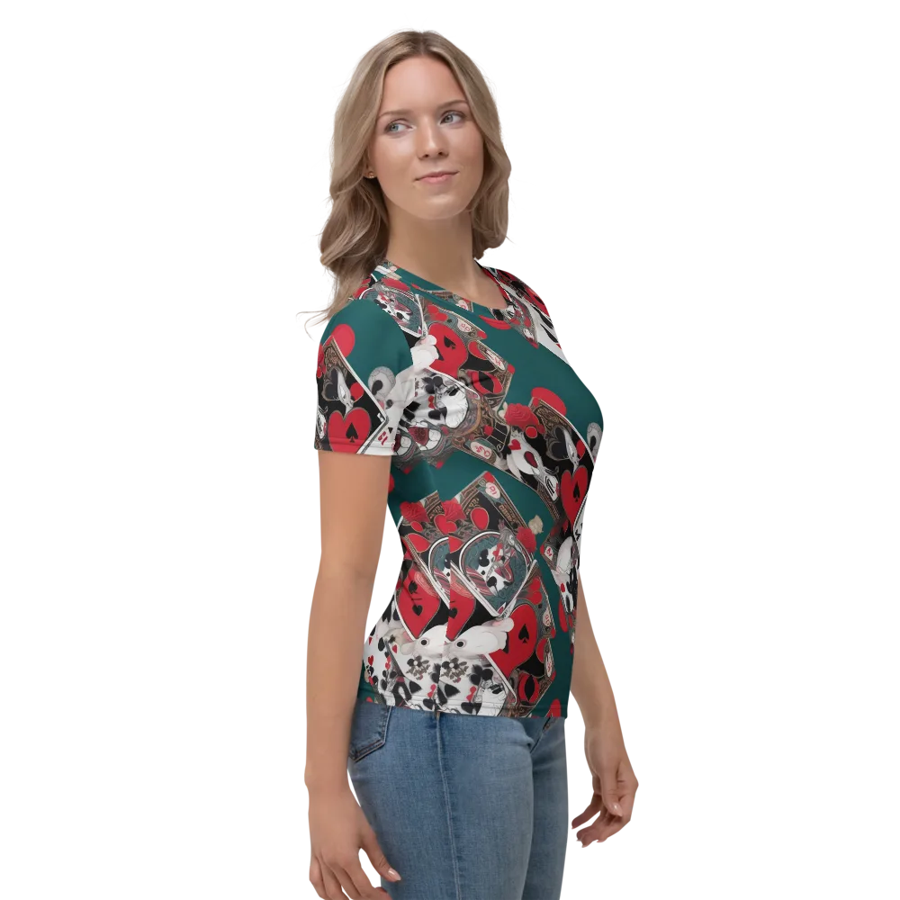 Wonderland Wager on Women's Crew Neck T-Shirt — Right
