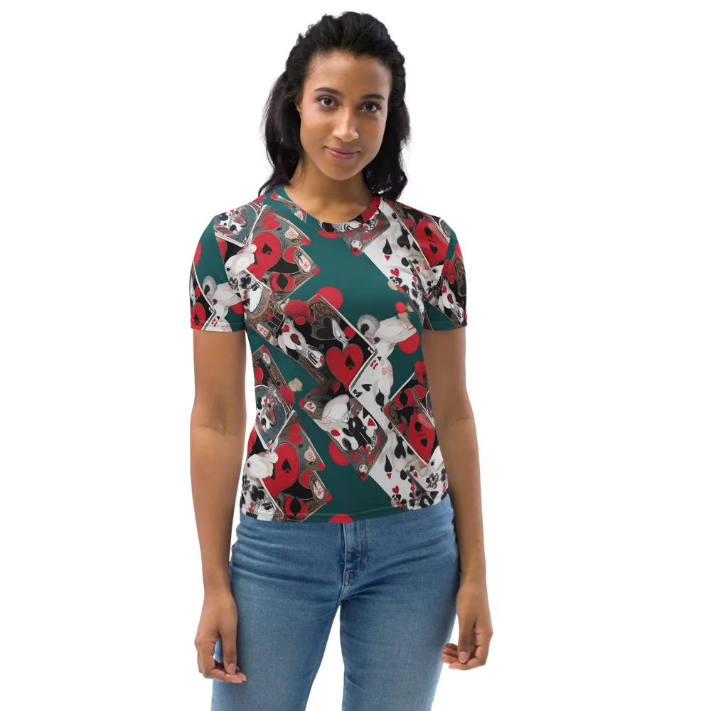 Wonderland Wager on Women's Crew Neck T-Shirt — Front