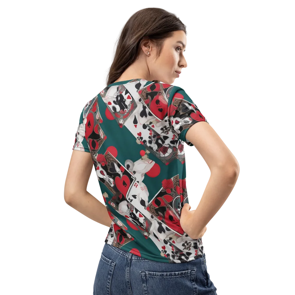 Wonderland Wager on Women's Crew Neck T-Shirt — Back