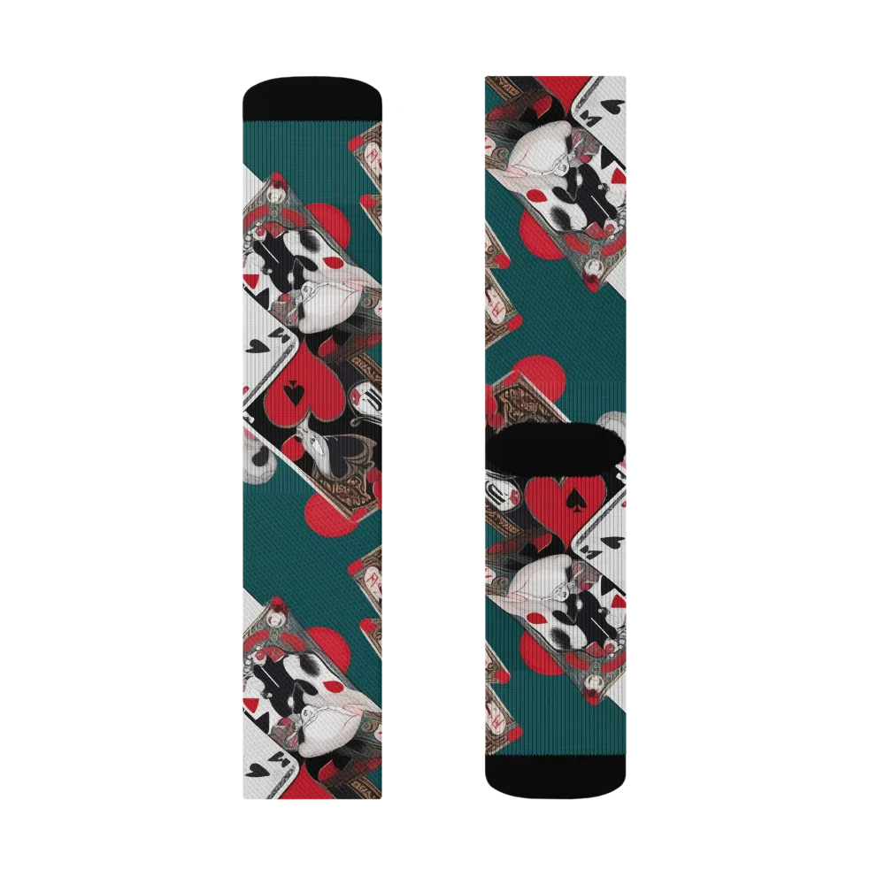 Wonderland Wager on Socks — Right Sock