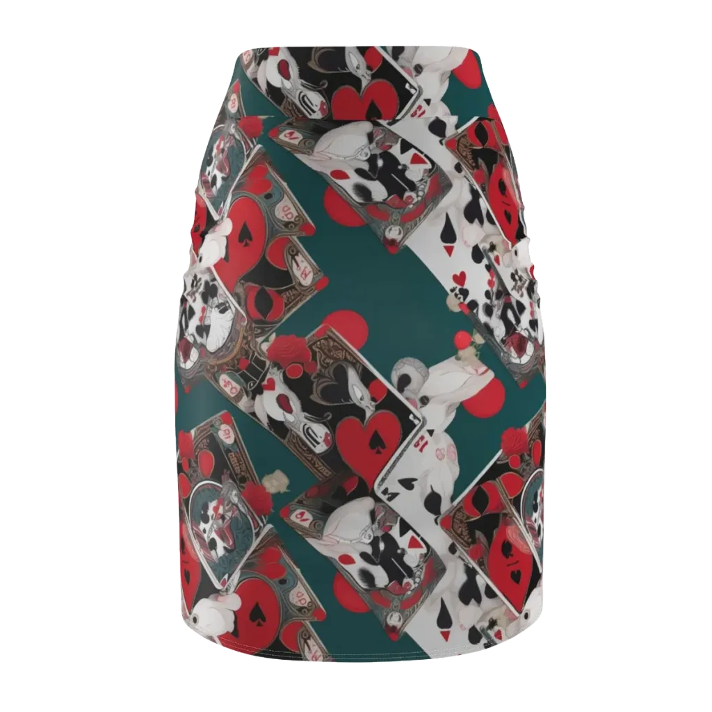 Wonderland Wager on Pencil Skirt — Back