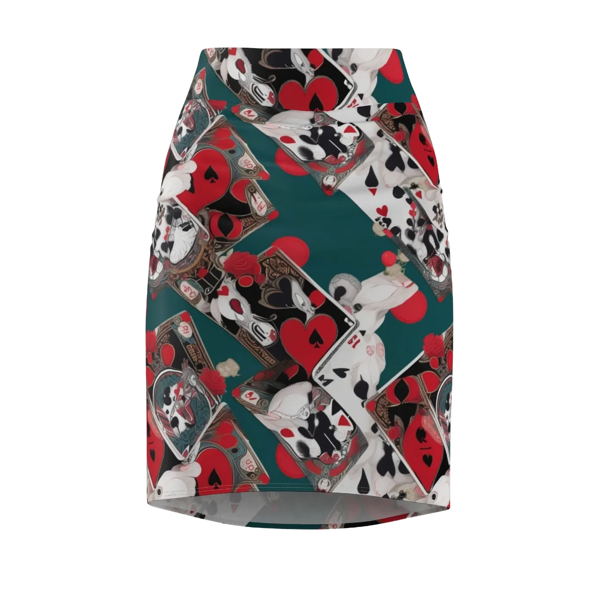 Wonderland Wager on Pencil Skirt — Front