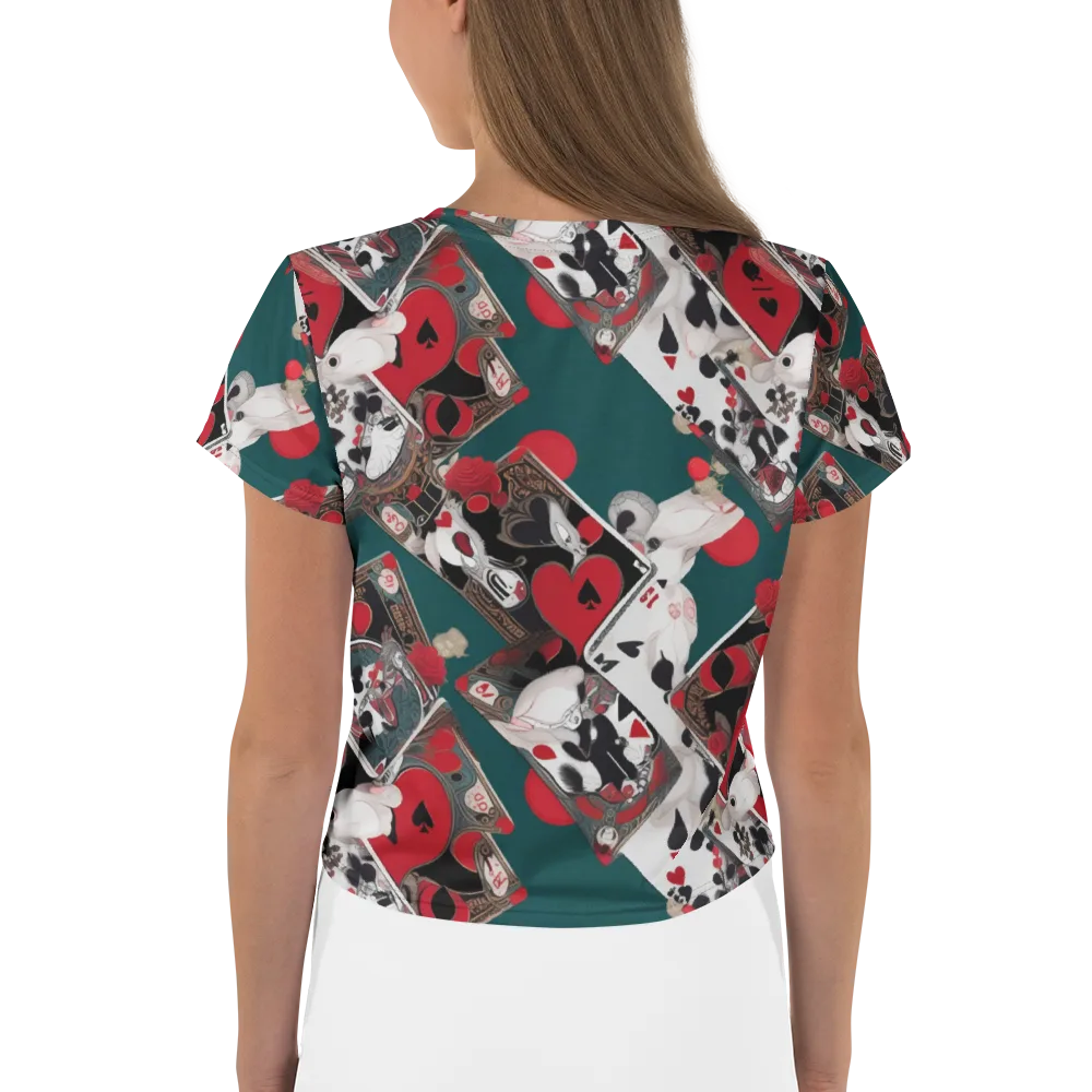 Wonderland Wager on Crop Tee — Back
