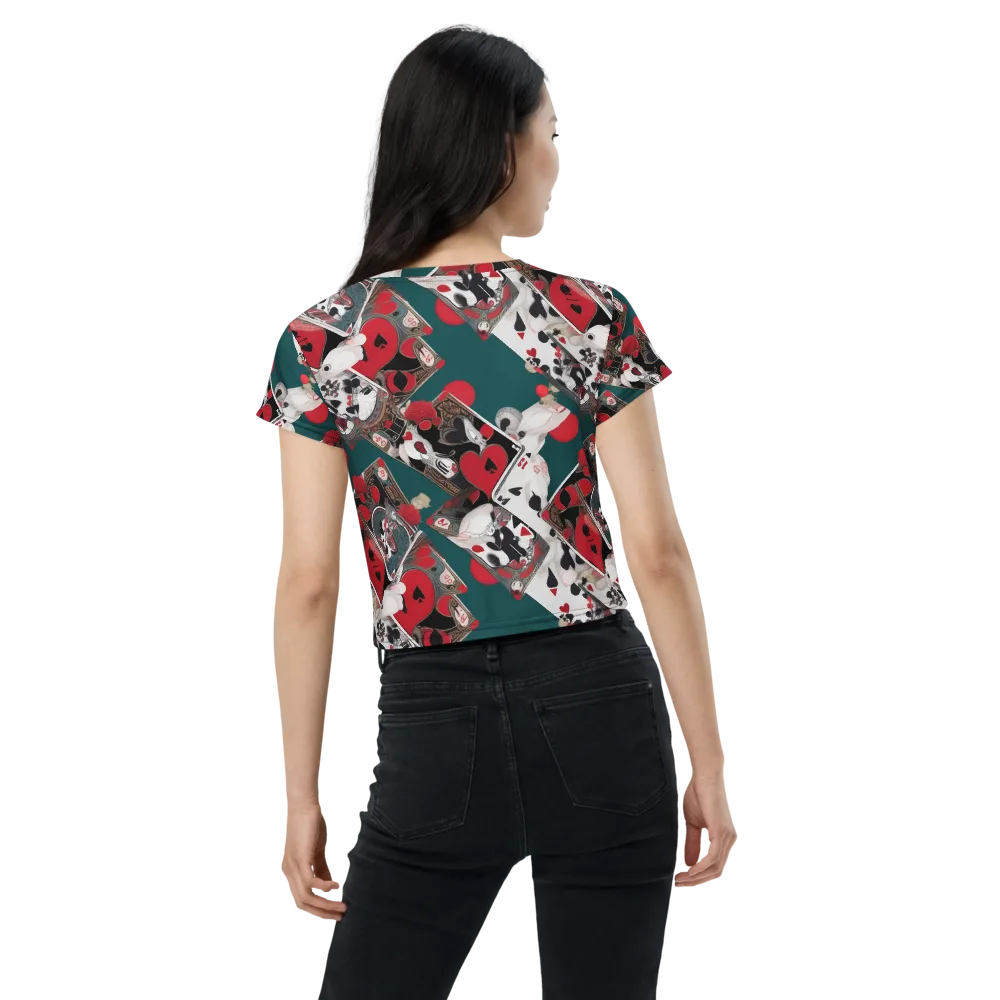 Wonderland Wager on Crop Tee — Back