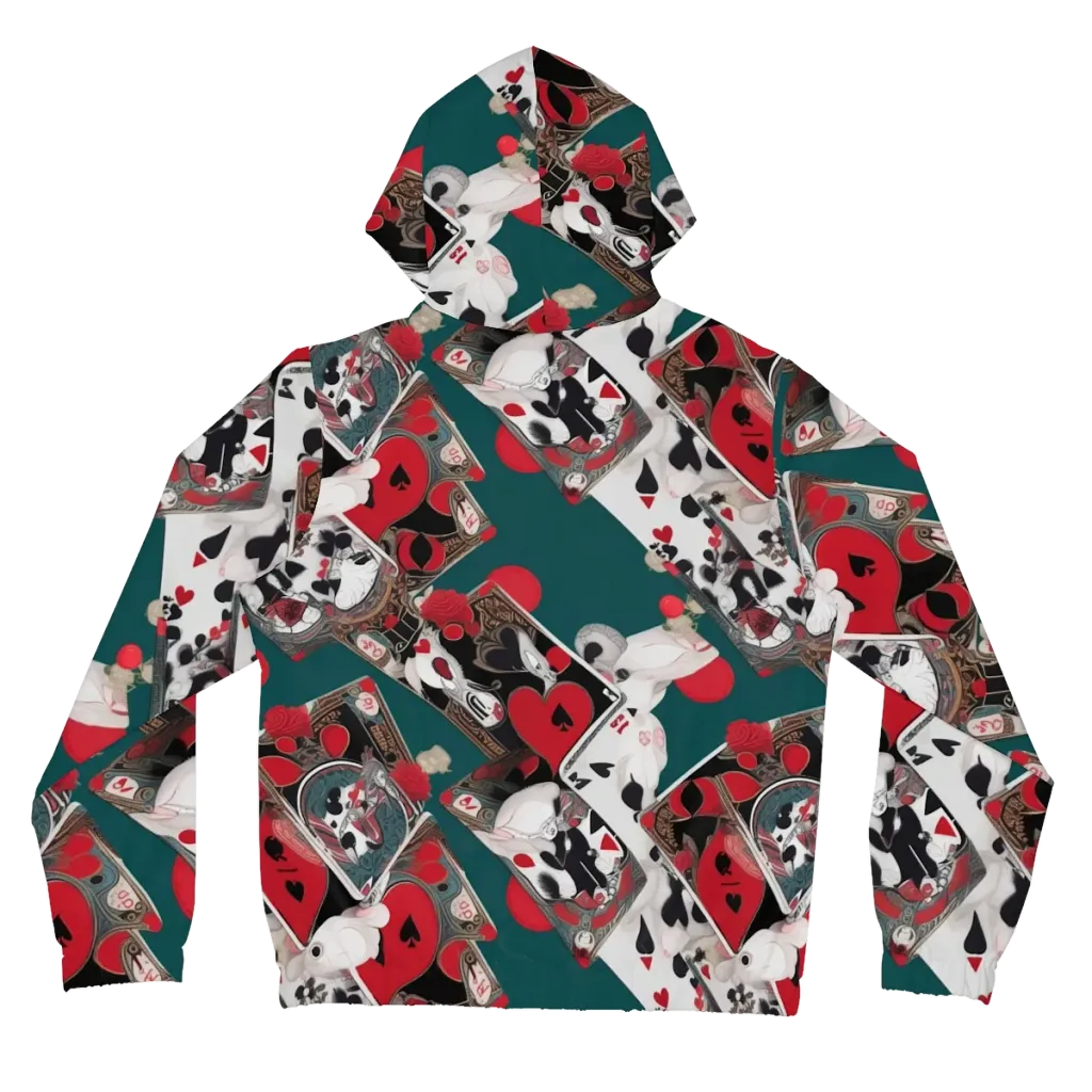 Wonderland Wager on Women's Full-Zip Hoodie — Back