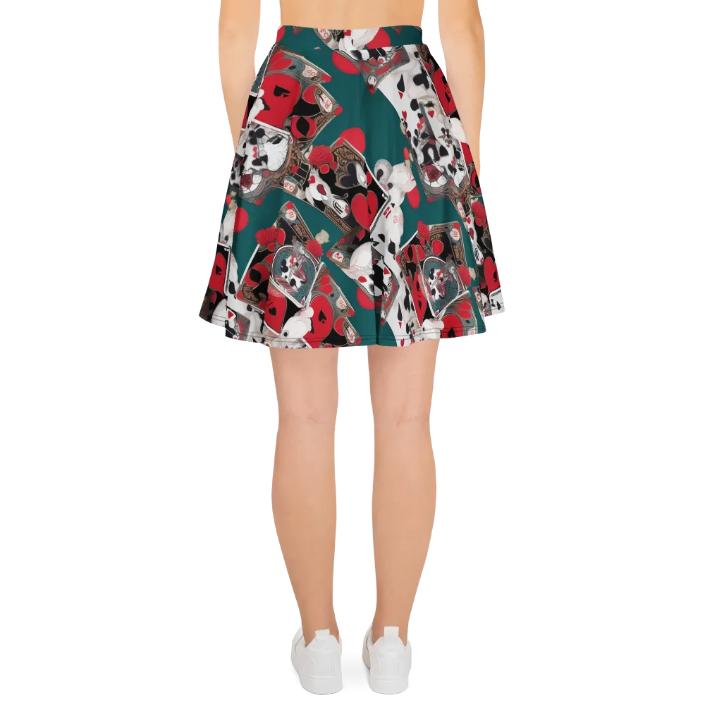Wonderland Wager on Skater Skirt — Back