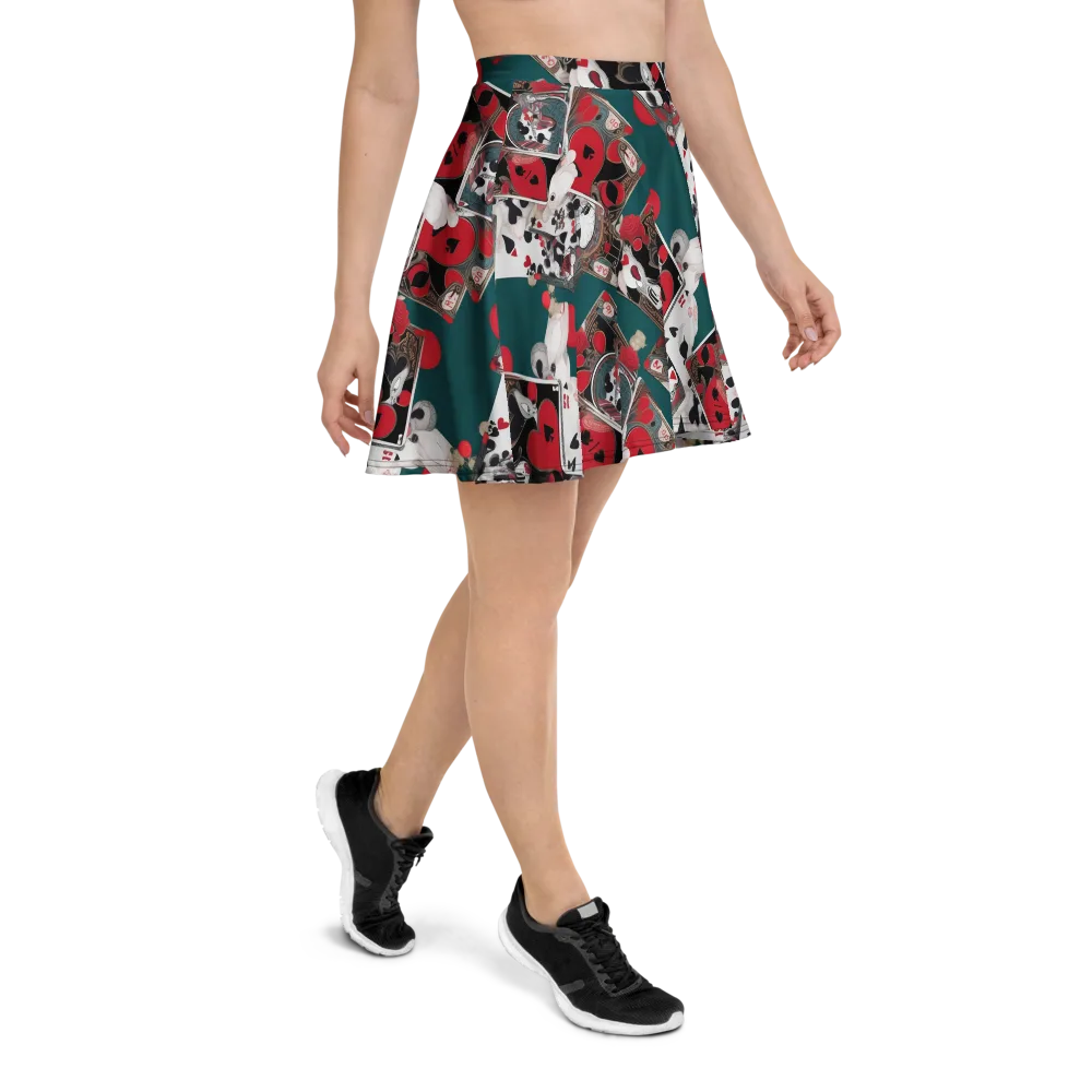 Wonderland Wager on Skater Skirt — Right