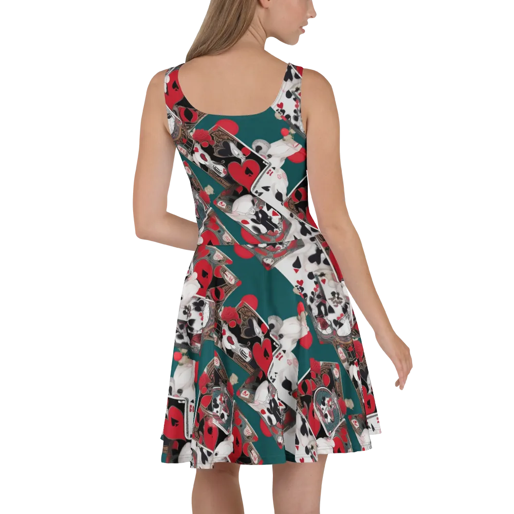 Wonderland Wager on Skater Dress — Back