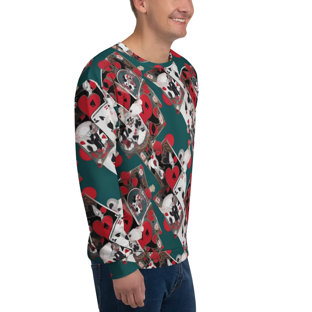Wonderland Wager on Sweatshirt — Right Front