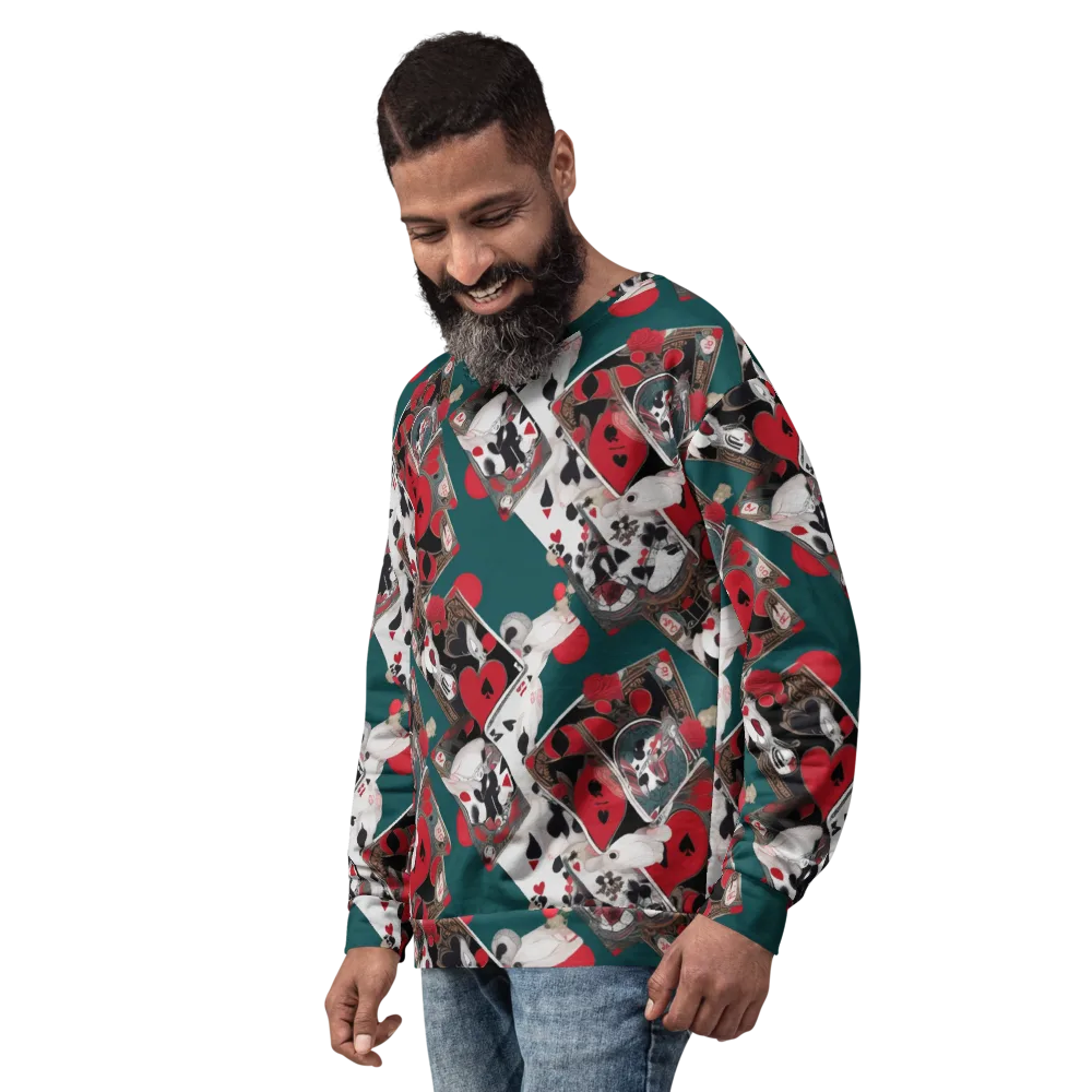 Wonderland Wager on Sweatshirt — Left Front