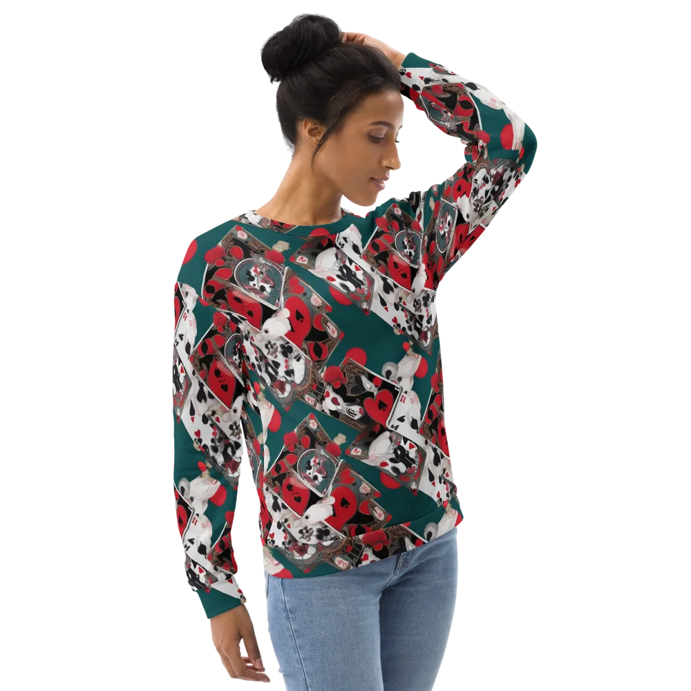 Wonderland Wager on Sweatshirt — Right Front