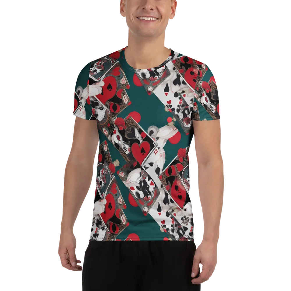 Wonderland Wager on Men's Athletic T-Shirt — Front