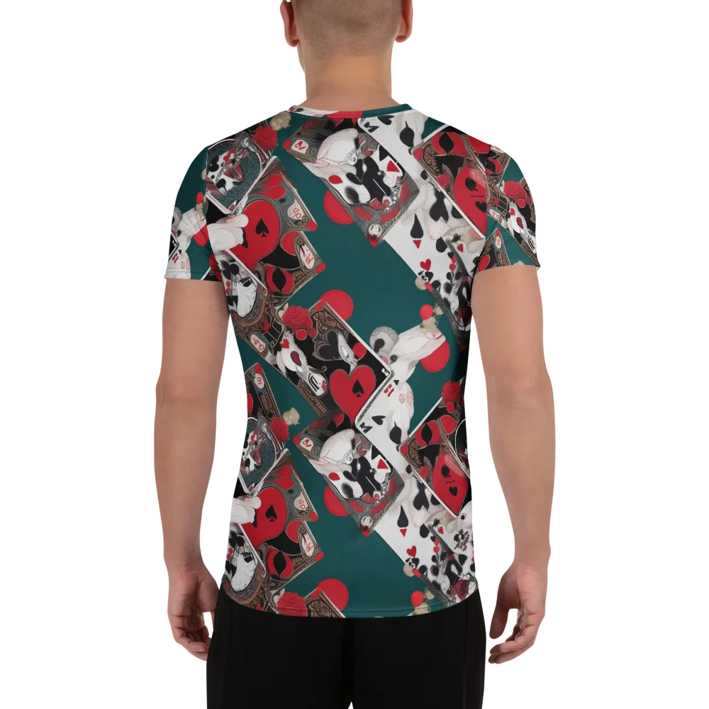Wonderland Wager on Men's Athletic T-Shirt — Back