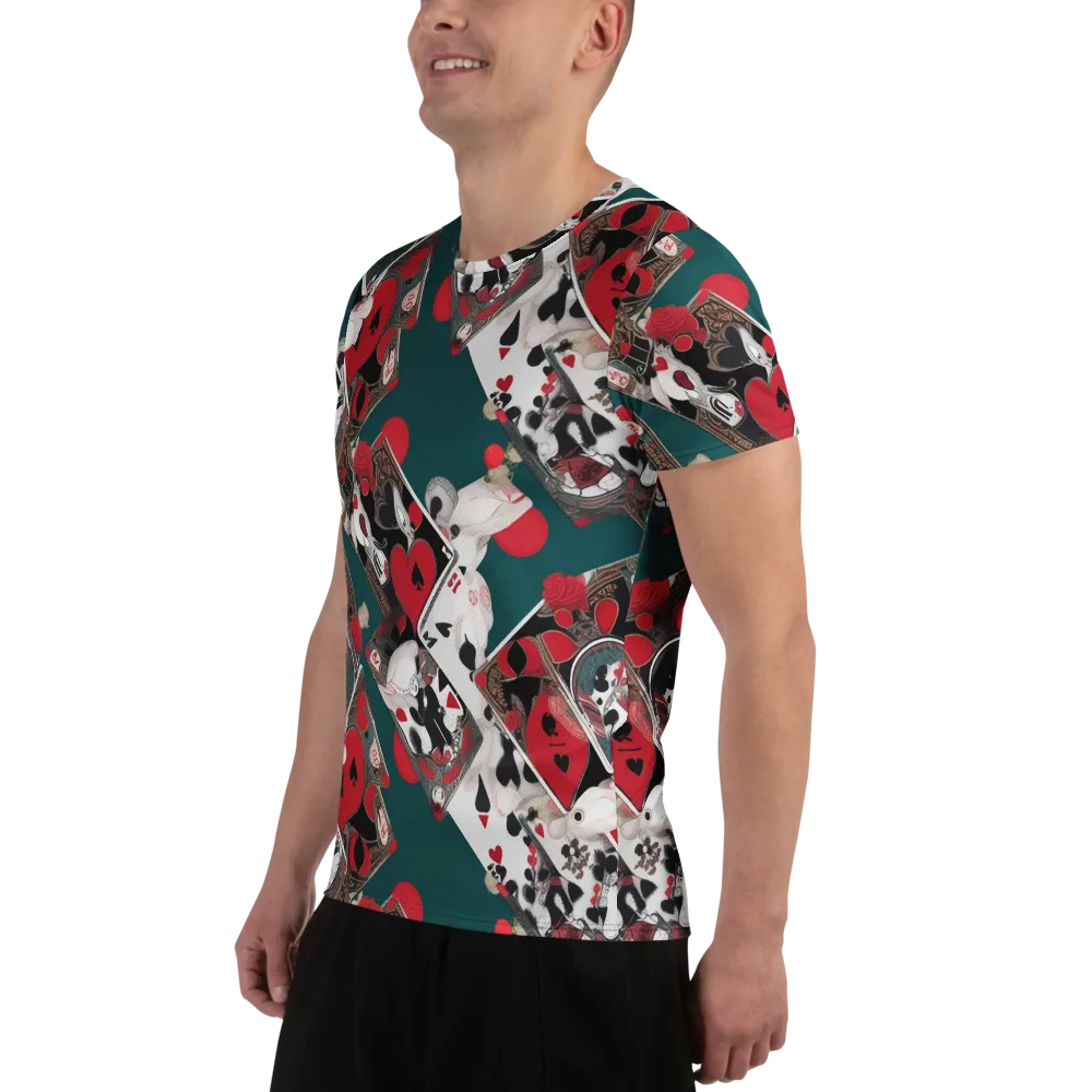 Wonderland Wager on Men's Athletic T-Shirt — Left