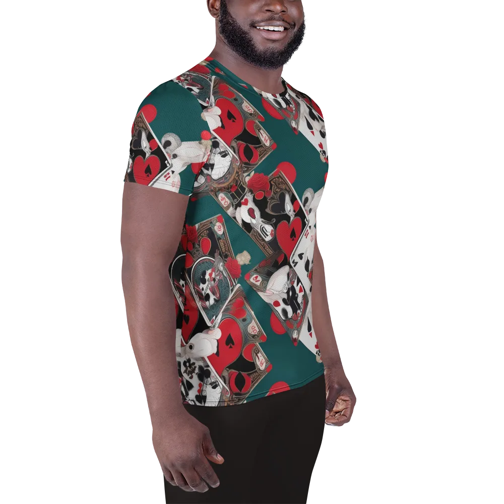 Wonderland Wager on Men's Athletic T-Shirt — Right