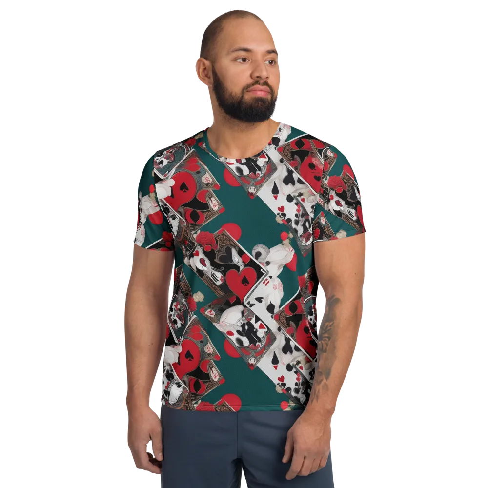 Wonderland Wager on Men's Athletic T-Shirt — Front