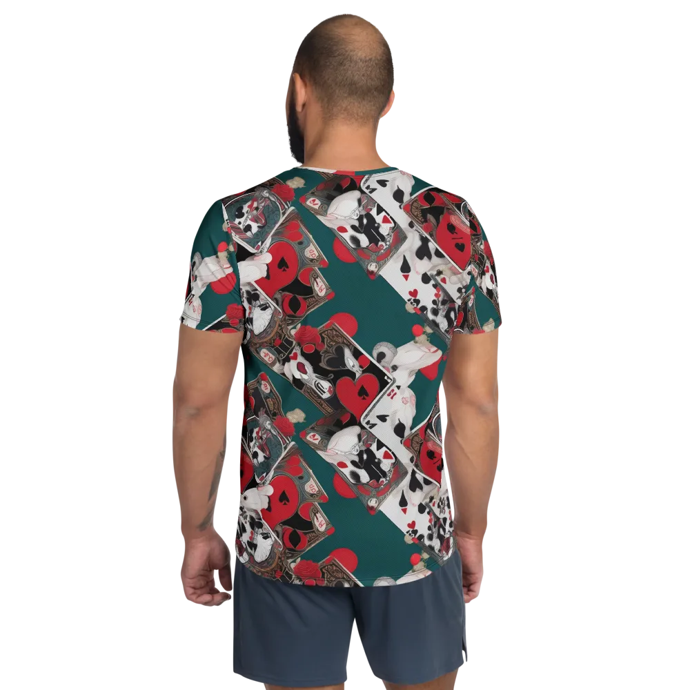 Wonderland Wager on Men's Athletic T-Shirt — Back