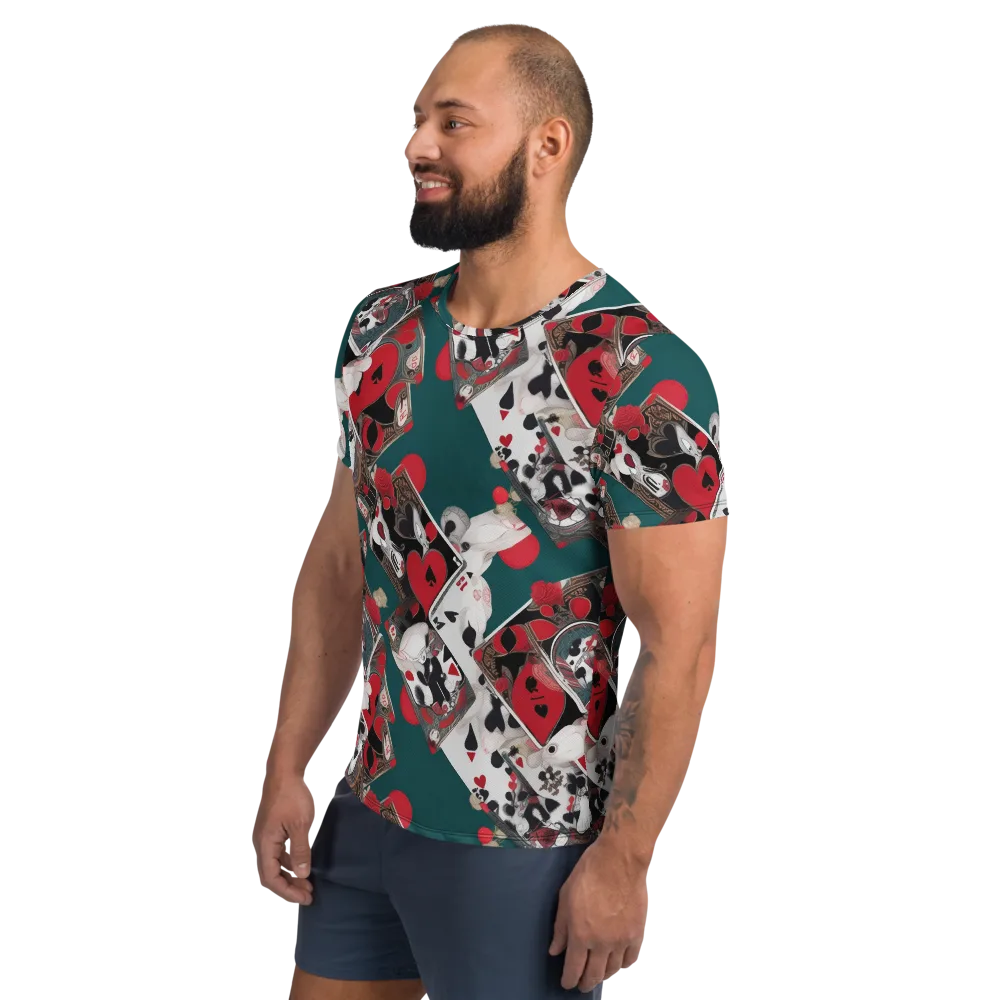 Wonderland Wager on Men's Athletic T-Shirt — Left
