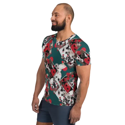 Wonderland Wager on a Men's Athletic T-Shirt