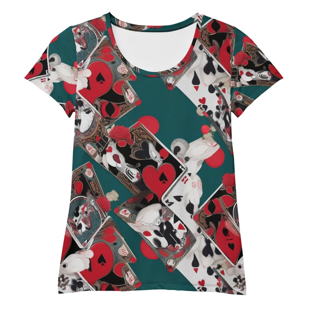 Wonderland Wager on Women's Athletic T-Shirt — Front