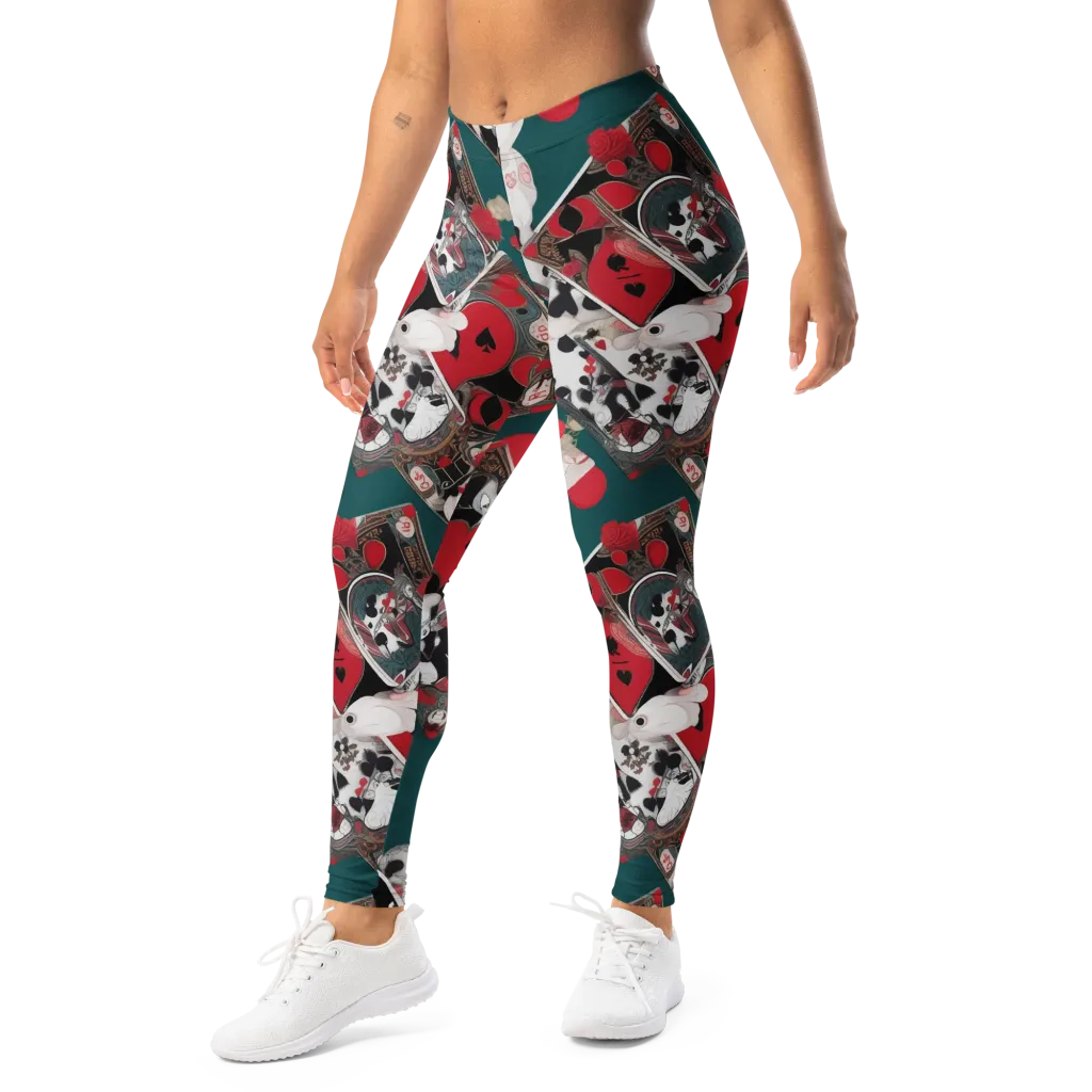 Wonderland Wager on Leggings — Left Front
