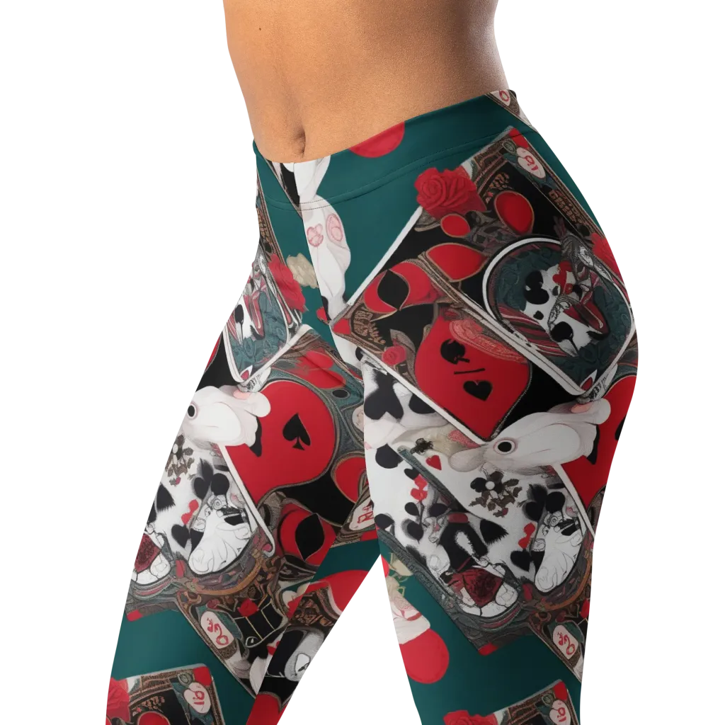 Wonderland Wager on Leggings — Left Front