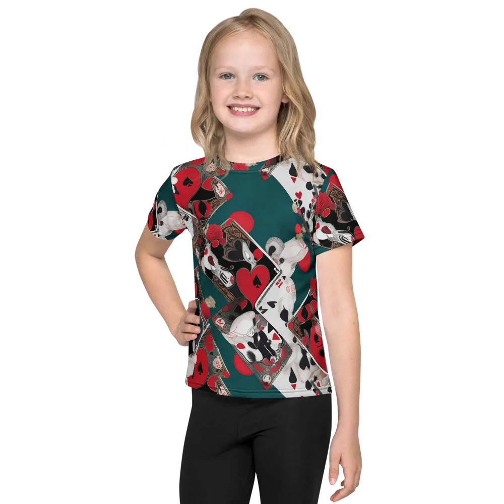 Wonderland Wager on Kids Crew Neck T-Shirt — Front