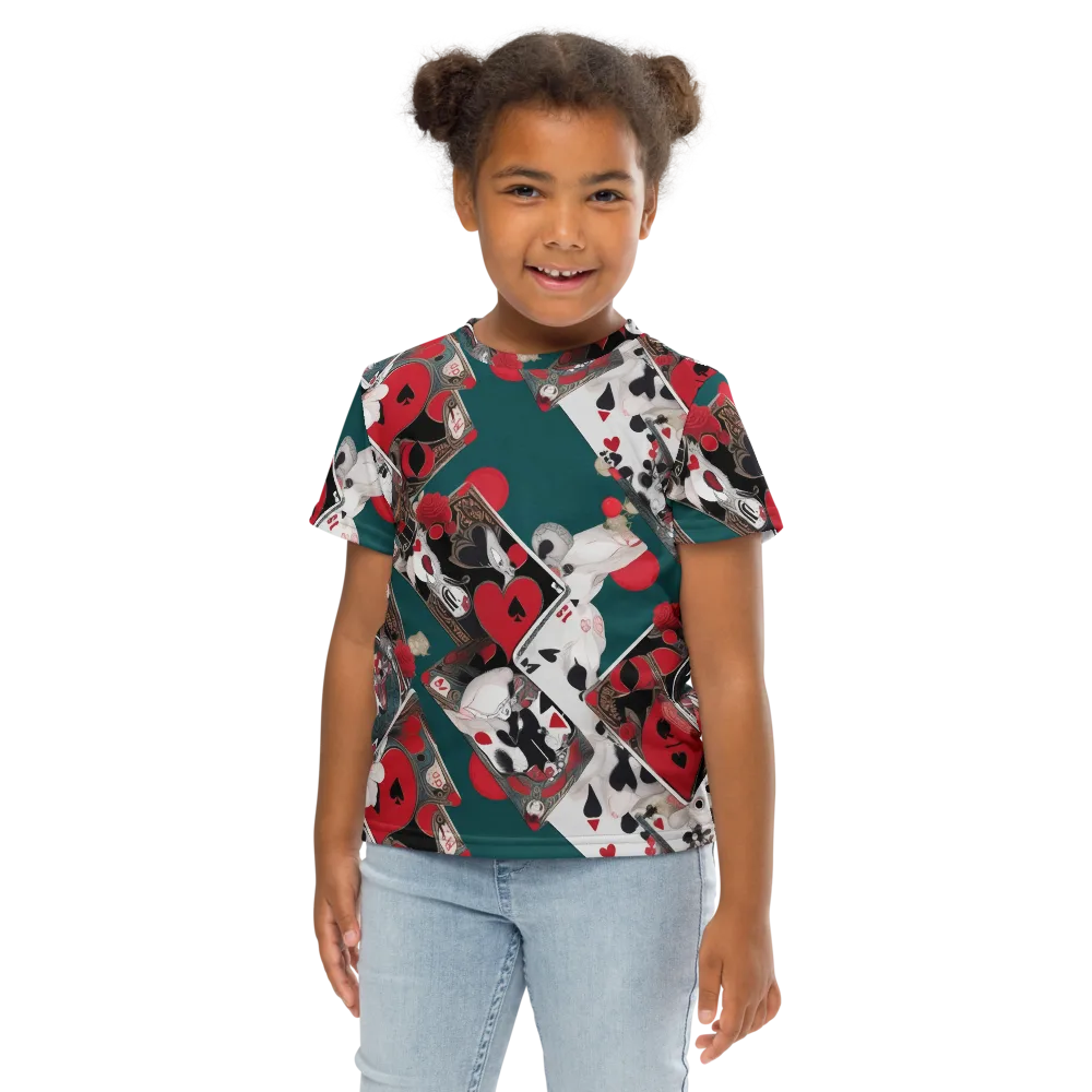 Wonderland Wager on Kids Crew Neck T-Shirt — Front