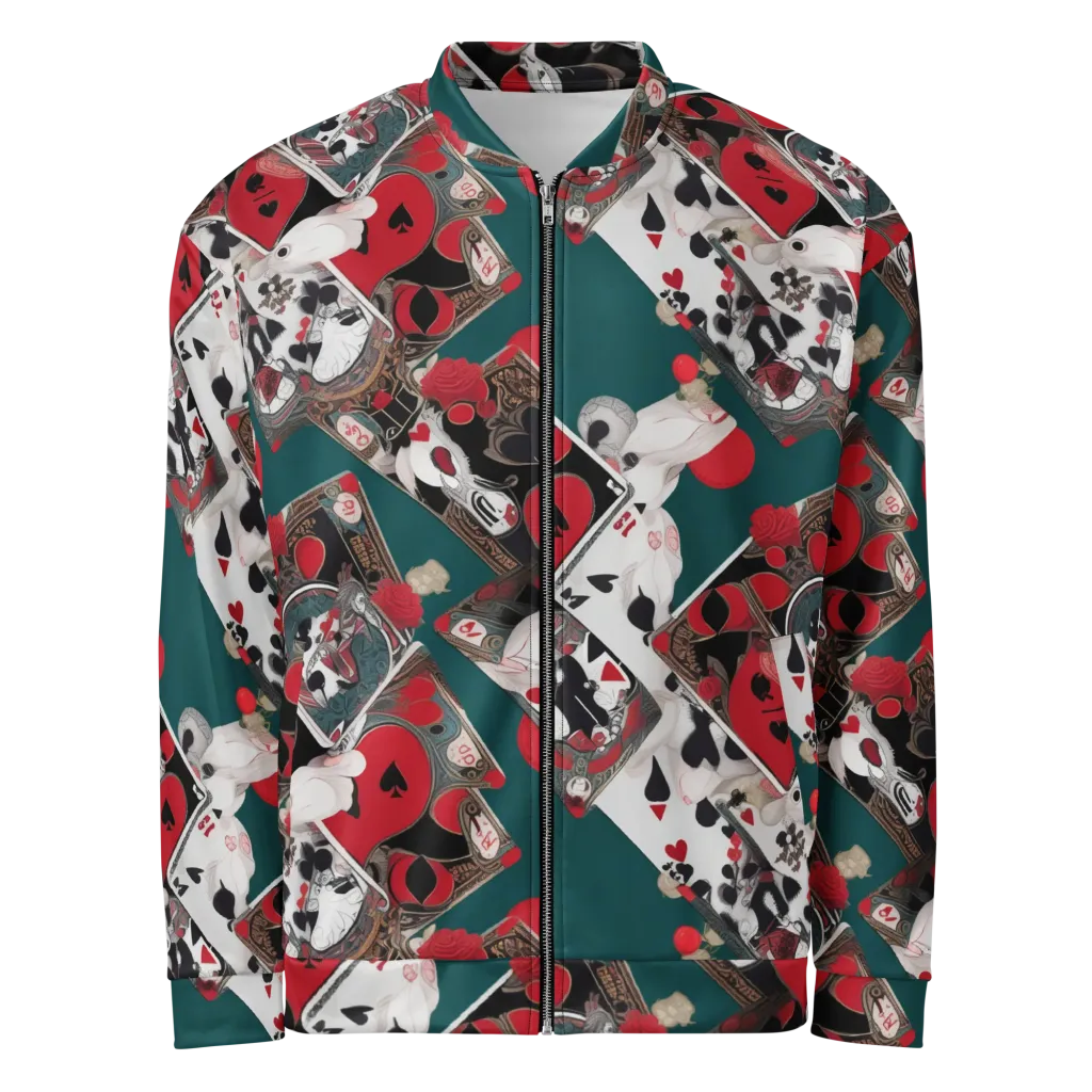 Wonderland Wager on Bomber Jacket — Front