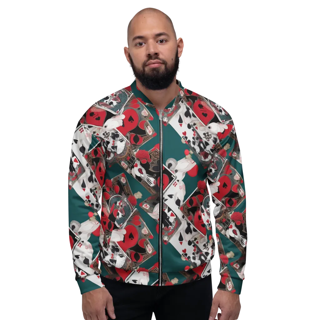 Wonderland Wager on Bomber Jacket — Front