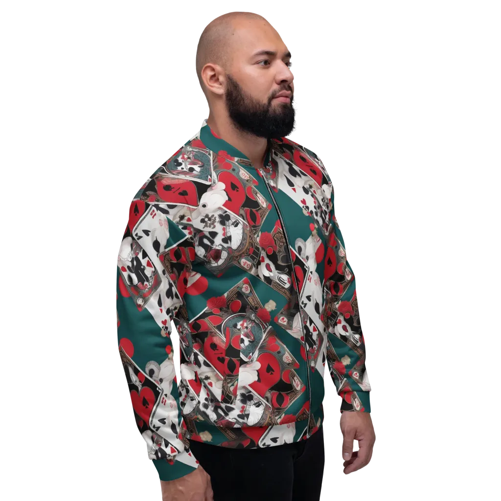 Wonderland Wager on Bomber Jacket — Right
