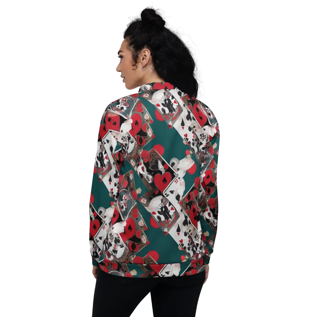 Wonderland Wager on Bomber Jacket — Back