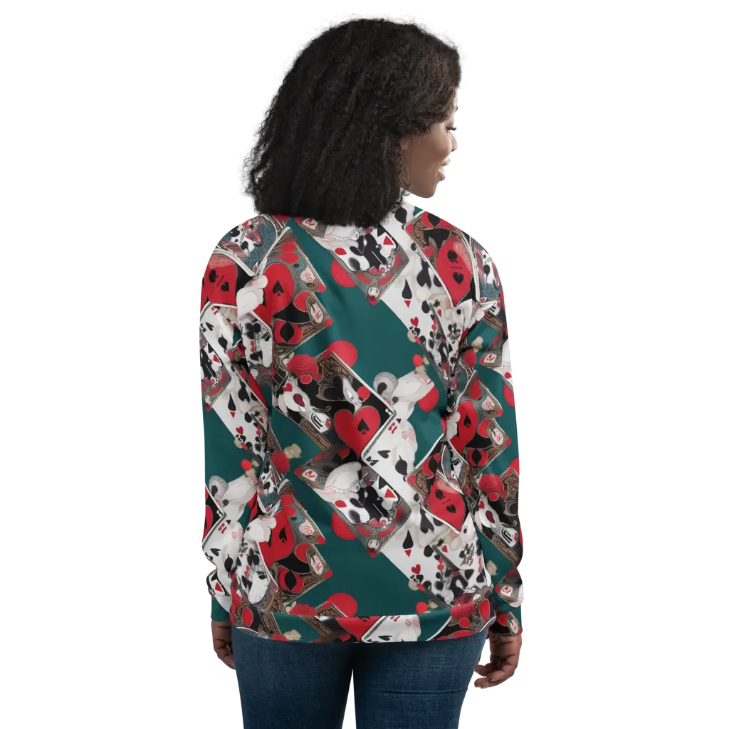 Wonderland Wager on Bomber Jacket — Back
