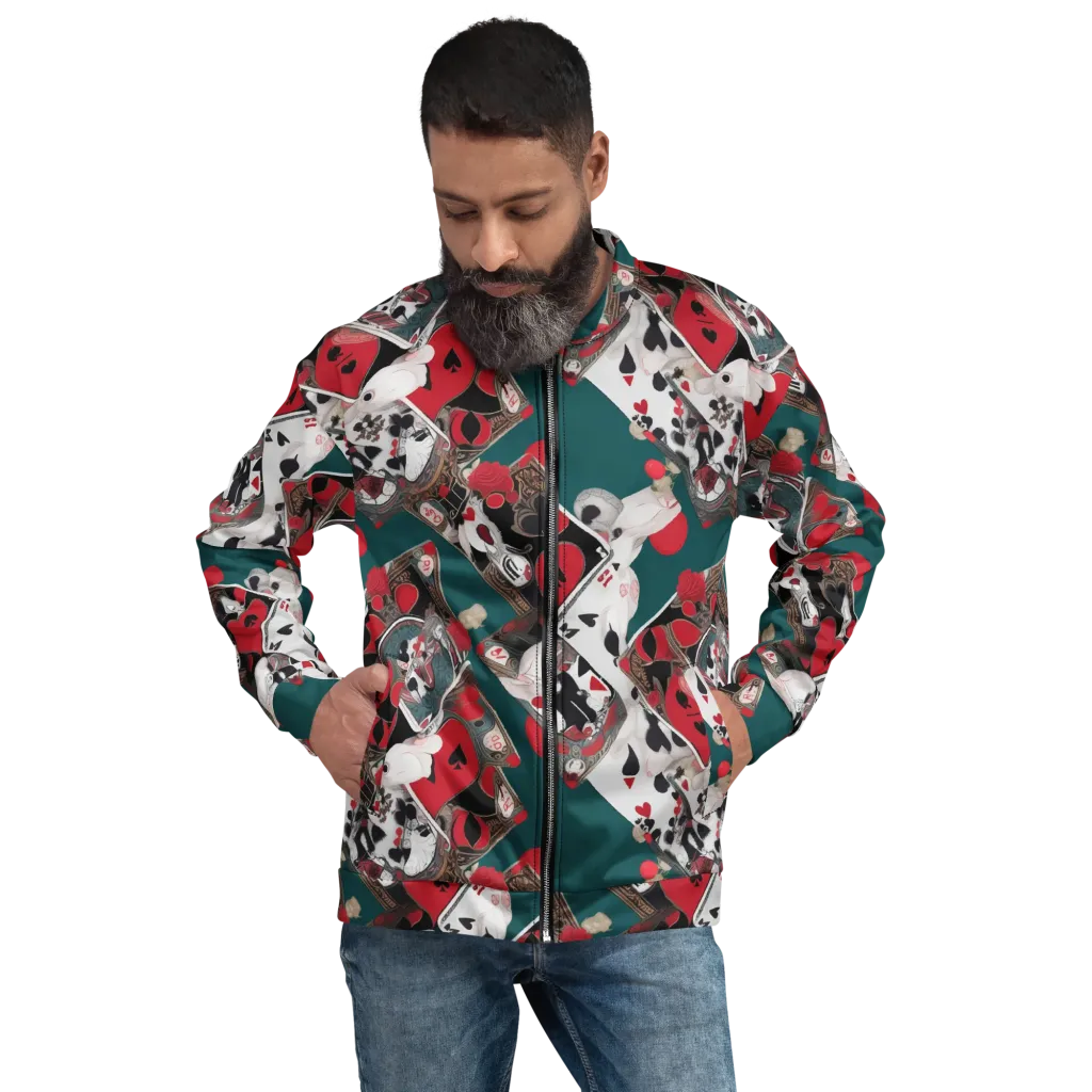 Wonderland Wager on Bomber Jacket — Front