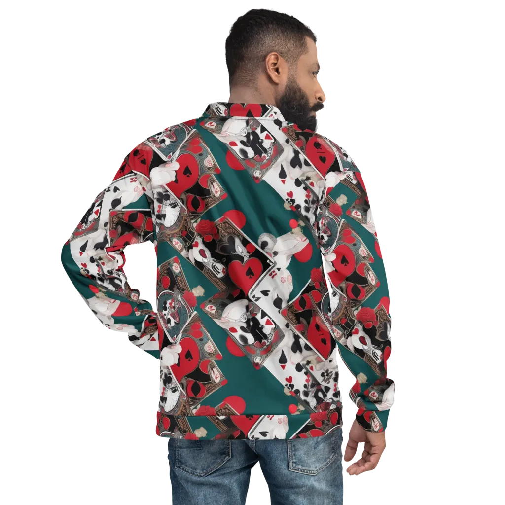Wonderland Wager on Bomber Jacket — Back
