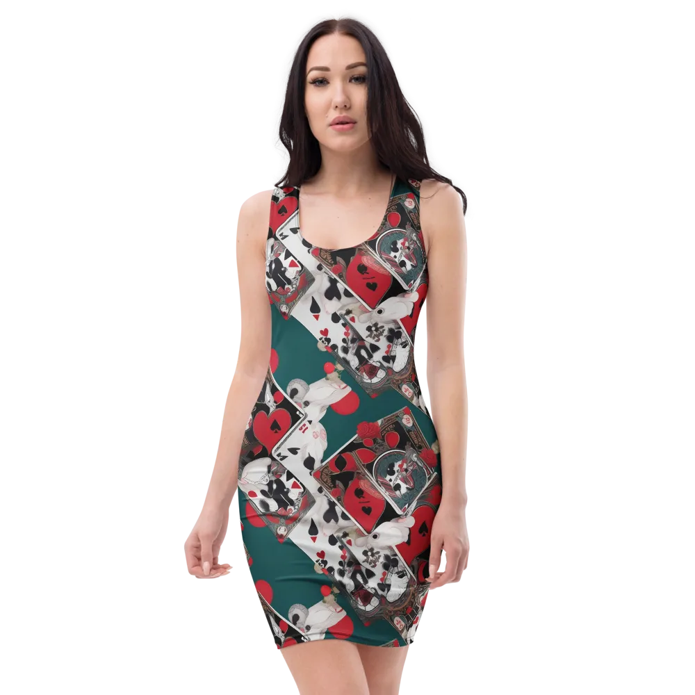 Wonderland Wager on Bodycon Dress — Front