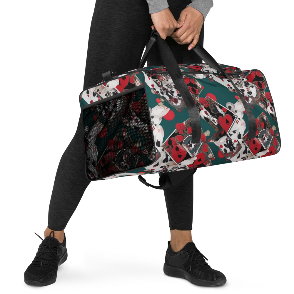 Wonderland Wager on Duffle Bag — Right Front
