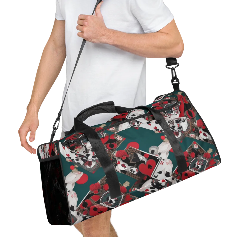 Wonderland Wager on Duffle Bag — Right Front
