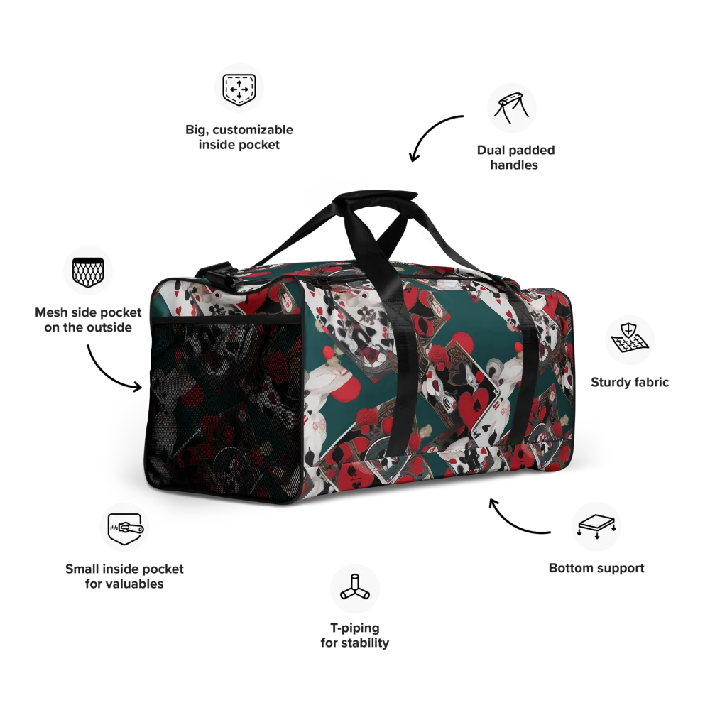 Wonderland Wager on Duffle Bag — Right Front