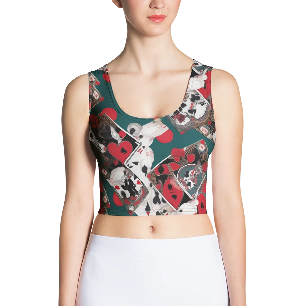 Wonderland Wager on Crop Top — Front
