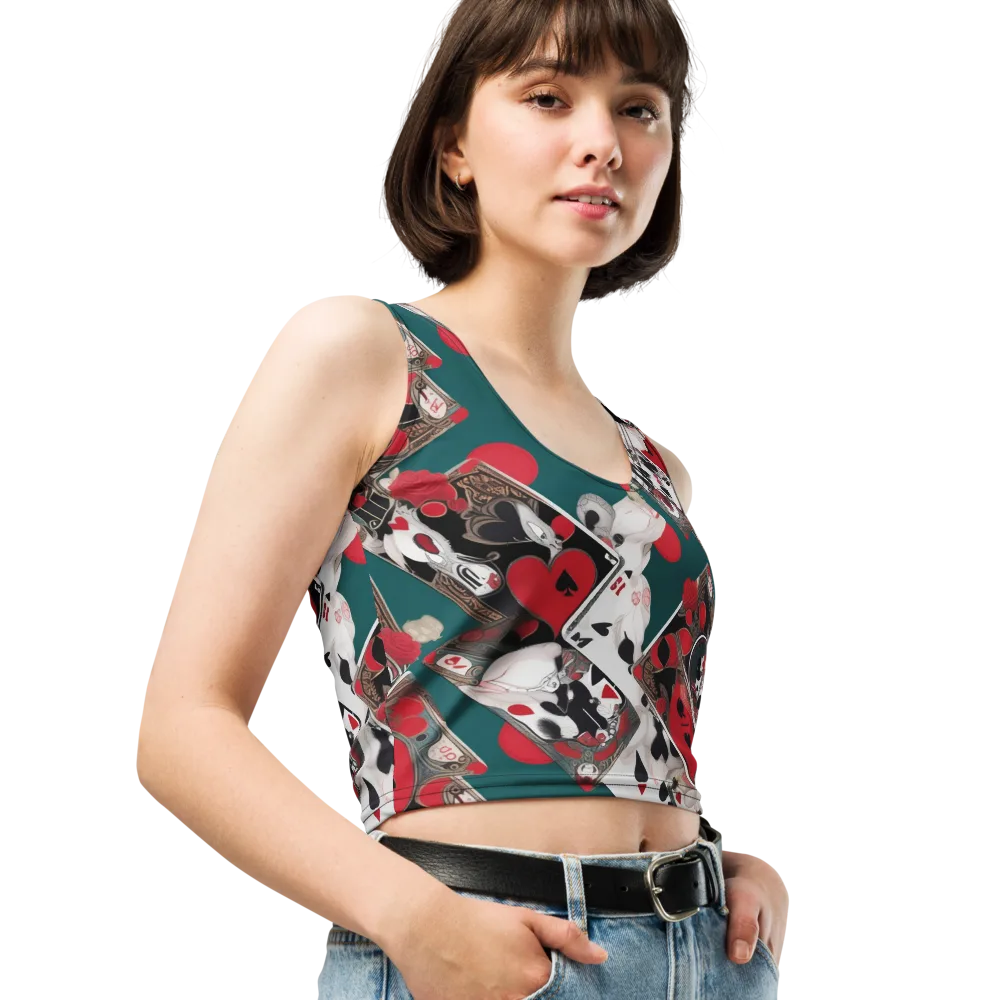 Wonderland Wager on Crop Top — Right Front