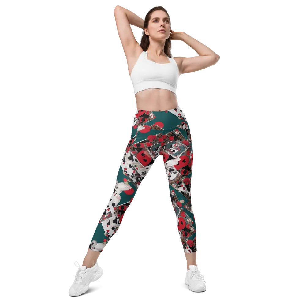Wonderland Wager on Leggings with Pockets — Front