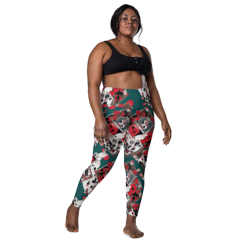 Wonderland Wager on Leggings with Pockets — Front
