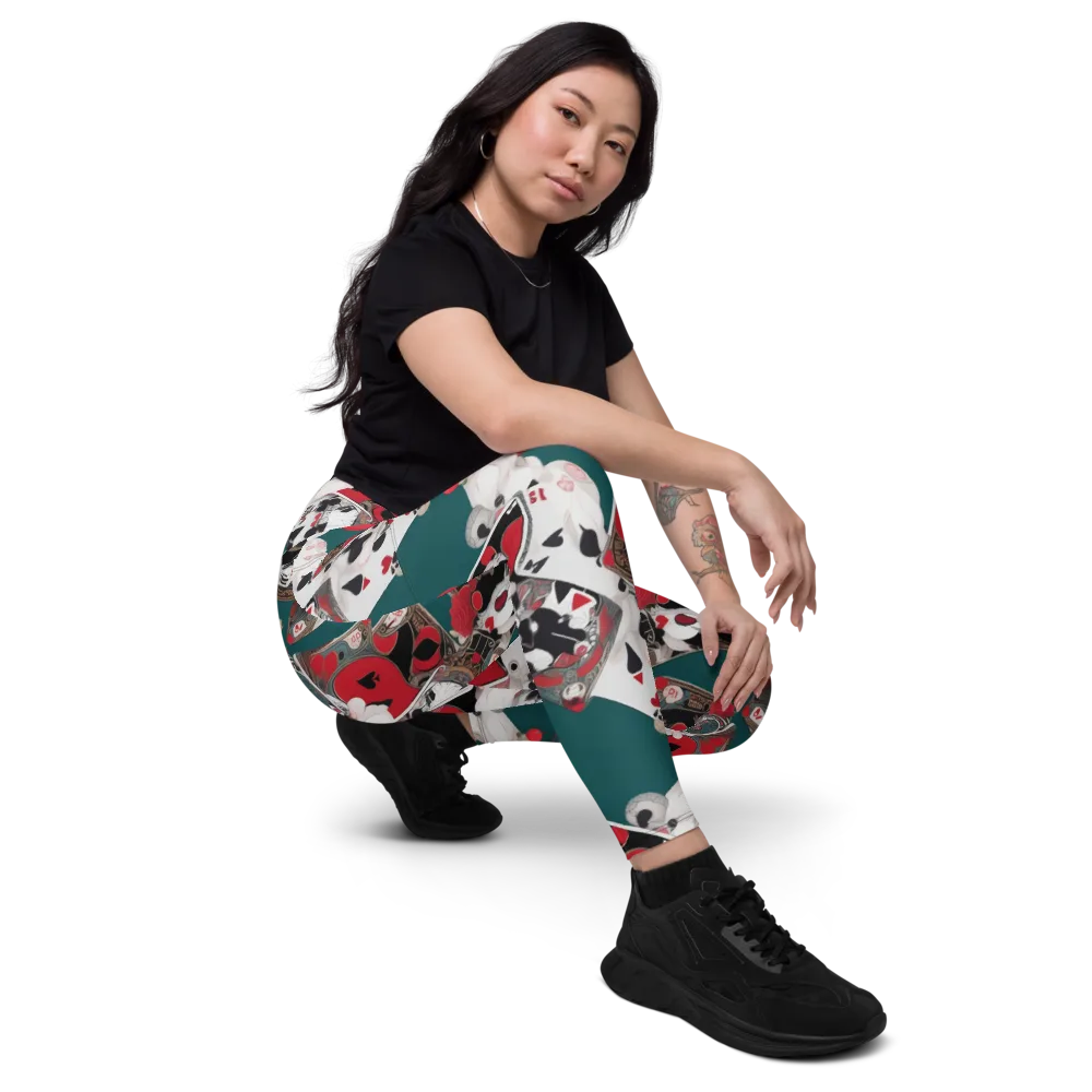 Wonderland Wager on Leggings with Pockets — Right Front