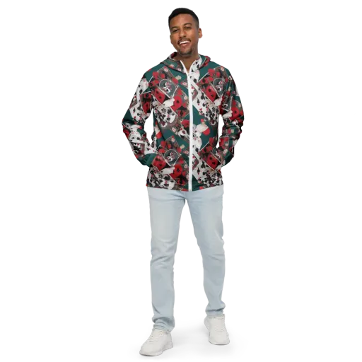 Wonderland Wager on a Men's Windbreaker