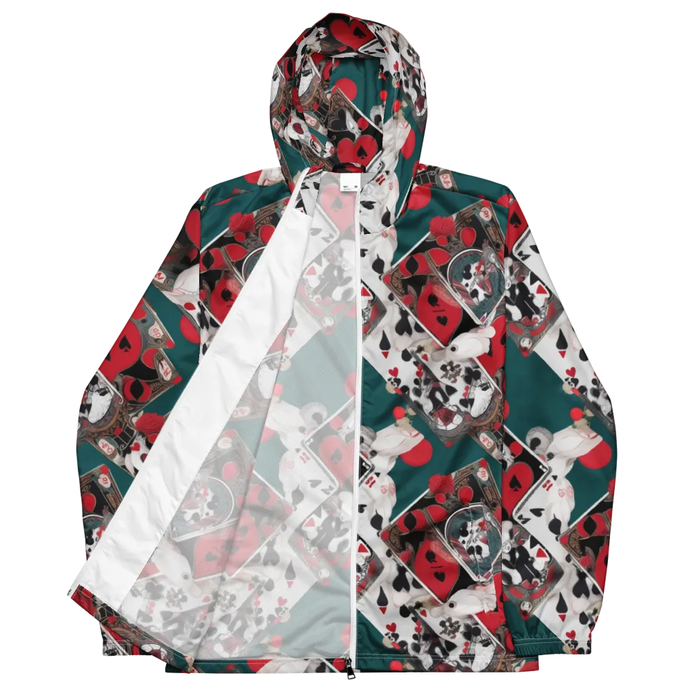 Wonderland Wager on Men's Windbreaker — Front